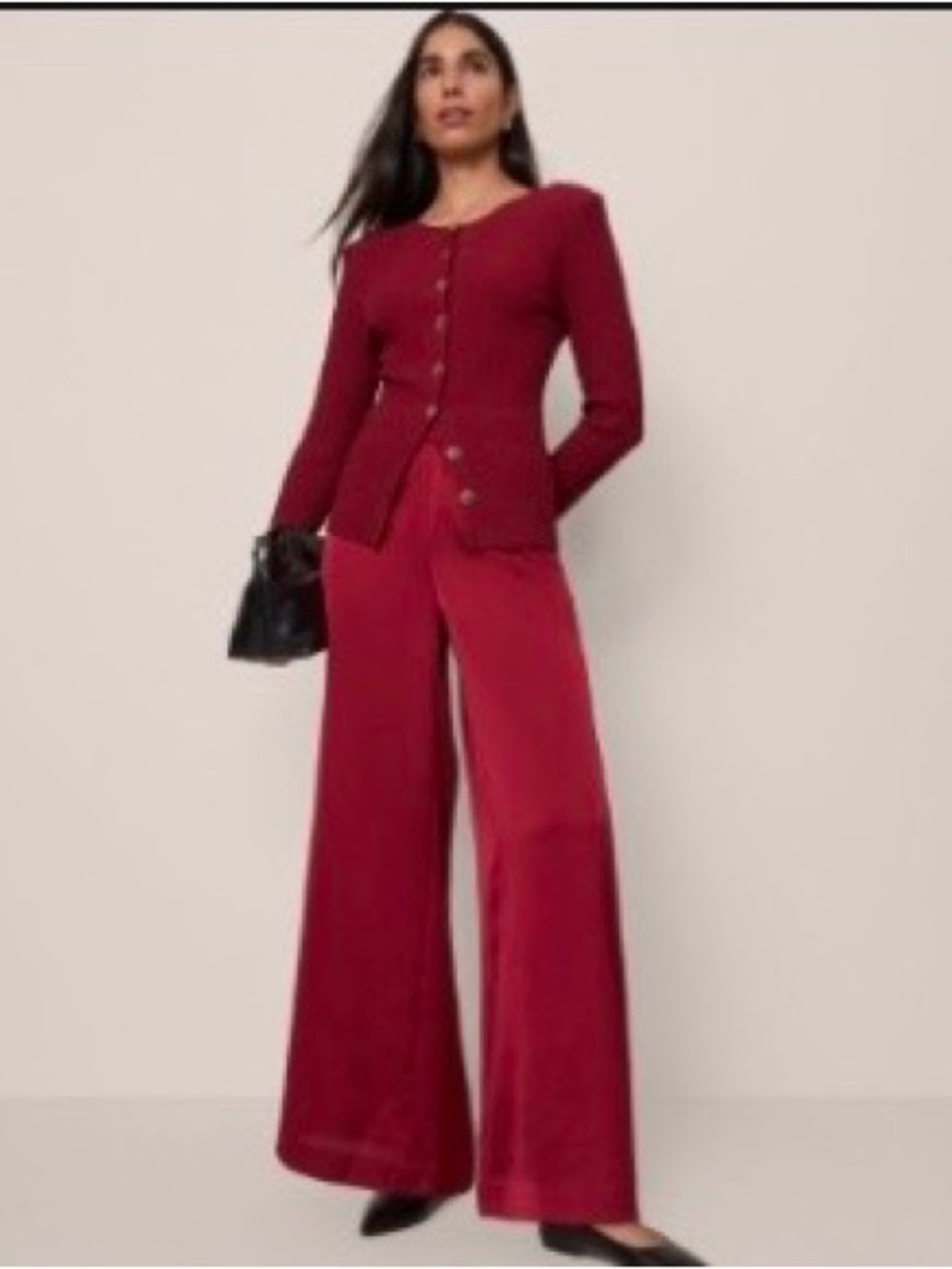 Ann Taylor Easy Palazzo Pant in Satin XL